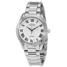 Sleek Watch, White Dial Watch, Citizen Eco, Eco Drive, Classic Watches, Casual Watches, Black Hand, Stainless Steel Band, White Dial