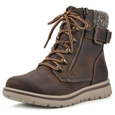 PRICES MAY VARY. Cushioned insole Inside functional zipper Lace up city hiker Updated hardware and buckle Comfort Outdoor Combat Boots With Buckle Closure And Round Toe, Outdoor Lace-up Boots With Buckle Closure, White Mountain Shoes, White Mountain, Ankle Bootie, Ankle Booties, Bootie, Hiking Boots, Women's Shoes