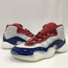 ADIDAS Crazy BYW Icon 98 Men’s Sz 12 Scarlet White Royal EE6879 Rare New. Shipped asap by USPS Priority Mail. Kobe Shoes, Adidas Crazy, Kobe Bryant, Vintage Logo, Saucony Sneaker, New Shoes, Air Jordan Sneaker, Priority Mail, Scarlet