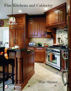 9780764332050 Cherry Wood Kitchen Cabinets, Ornate Kitchen, Cherry Wood Kitchens, Brown Kitchen Cabinets, Kitchen Ideals, Rustic Kitchen Cabinets, Contemporary Kitchens, Woodworking Business, Interior Decorating Tips