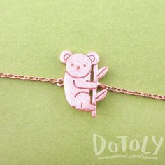 Adorable Koala Bear Shaped Silhouette Charm Bracelet in Rose Gold | Animal Jewelry | DOTOLY Gold Animals, Small Charms, How To Make Shorts, Koala Bear, Matching Necklaces, Animal Jewelry, Animals Beautiful, Koala, Bracelet Making