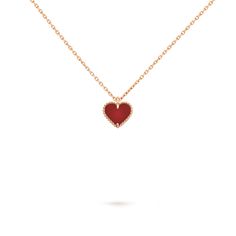 Sweet Hearts pendant 18K rose gold, Carnelian - Van Cleef & Arpels Van Cleef Necklace, Gold Vans, Watch Cufflinks, Jewelry Photography Styling, Luxe Jewelry