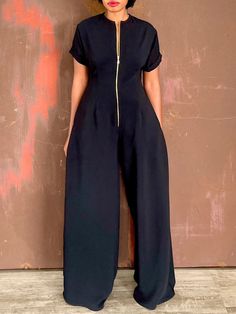 Buy Inexpensive Jumpsuits at Stylewe online store, SPU: 19JU6BC6C7, Color: Black, Edition type:Regular Fit, Sleeve Length:Short Sleeve. Ankara Jumpsuit Styles, Phenomenal Woman, Outfit Chic, Teaching Style, Elevated Basics, Short Sleeve Jumpsuits