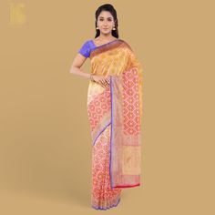 An exclusive Banarasi saree from Khinkhwab. Add a dash of your favorite color to your ethnic look with this beautiful Banarasi saree from our georgette collection. The Saree is made of pure Georgette silk and has the illustrious motifs weave. Ethnic Looks, Plain Blouse, Banarasi Saree, Banarasi Sarees, Georgette Sarees, Sheer Fabrics, Honeycomb, Favorite Color, Color Variations