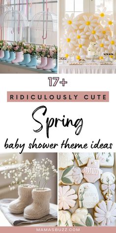 spring baby shower Easter Baby Shower Ideas, March Baby Shower, Spring Baby Shower Ideas, Neutral Baby Shower Themes, Spring Baby Shower Themes, Gender Neutral Baby Shower Themes, April Baby Shower