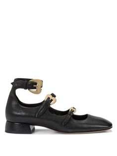 Black calf leather pumps from A. Bocca. Triple strap design. Square-shaped toe. Heart-shaped gold buckles. - A. Bocca - Calf leather - Black - Triple strap design - Women'sSizeAndFit: Heel: 25 mmGender: WomenMaterial: 100% CALFColor: BlackMade in: ITProduct ID: AB2509 NERO*Import tax/duty will be calculated at checkout (If applicable) Design Square, Strap Design, Leather Pumps, Pump Shoes, Accessories Design, Calf Leather, Clothing And Shoes, Pumps, Shoulder Bag