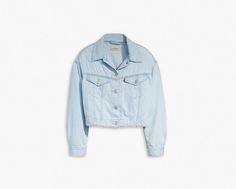 Think of our Featherweight Trucker Jacket as your go-to transitional layer;and reach for it when you need a little more than just a sweater. We crafted it with classic Levi's® details, like a button-up front and two chest pockets, and cut it with a relaxed fit. Your lightest transitional jacket Cut with a cropped, relaxed fit Classic Collared Spring Denim Jacket, Trendy Denim Jacket For Fall Layering, Spring Denim Jacket For Layering, Casual Spring Outerwear For Layering, Spring Collared Outerwear For Everyday, Long Sleeve Denim Jacket For Fall, Everyday Long Sleeve Denim Jacket For Fall, Fitted Outerwear With Button Cuffs For Everyday, Casual Outerwear With Button Cuffs For Daywear