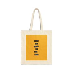 This 100% cotton bag comes in one size - 15" x 16"- perfect for everyday wear. While the canvas material will show off your designs in great colors, it's durable and will last for years. The bag features 20" handles (made from the same canvas), making it easy to carry even with a week's worth of shopping. .: 100% cotton canvas .: Available in natural and black colors .: Heavy fabric (12 oz/yd² (406.9 g/m .: Sewn-in label Yellow Cotton Canvas Travel Bag, Yellow Cotton Canvas Gift Bag, Yellow Eco-friendly Cotton Bag, Daily Rectangular Canvas Bag, Yellow Cotton Canvas Bag For Everyday Use, White Square Cotton Canvas Bag, Yellow Cotton Gift Bag, Eco-friendly Yellow Cotton Shoulder Bag, Rectangular Cotton Shoulder Bag With Recyclable Material