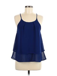 Mi ami Sleeveless Blouse Size: Medium Tops - used. No Fabric Content | Mi ami Sleeveless Blouse: Blue Tops - Size Medium Cheap Blue Sleeveless Blouse, Blue Sleeveless Unstitched Blouse Top, Feminine Sleeveless Blue Blouse, Luxury Sleeveless Blue Blouse, Indigo Sleeveless Denim Top, Sleeveless Blouse, Sleeveless Top, Womens Tops, Blue