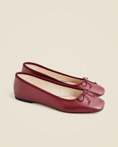 Chic Square Toe Flats For Fall, Elegant Square Toe Flats For Fall, Medium Width Square Toe Ballet Flats, Elegant Calf Leather Ballet Flats, Leather Square Toe Ballet Flats For Fall, Chic Square Toe Ballet Flats For Fall, Elegant Square Toe Ballet Flats Medium Width, Formal Square Toe Ballet Flats For Fall, Formal Square Toe Ballet Flats