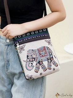 Bird in Bag - Embroidered Cell Phone Shoulder Bag, Small Size Casual Travel Bags With Multicolor Embroidery, Casual Multicolor Embroidered Travel Bags, Casual Multicolor Embroidery Travel Bags, Casual Embroidered Crossbody Shoulder Bag, Casual Shoulder Bag With Multicolor Embroidery For Everyday Use, Casual Embroidered Crossbody Bag, Casual Multicolor Embroidered Shoulder Bag For Everyday Use, Casual Multicolor Embroidered Bag, Casual Multicolor Embroidered Shoulder Bag