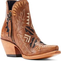 Make a statement of the season in these 10044582 Ariat Women's Mesa Western Boots.  Wherever you wear it (a festival, a gala), whatever you wear it with (cutoffs, a minidress), this pair brings the wow factor.  7" Premium Full Grain Leather Four-Row Stitch Pattern Novelty Lace, Underlay and Stud Detailing Full Inside Zip Leather Lining Non-Removable Comfort Insole Ariat ATS® Technology Provides Ergonomic Support On Uneven Terrain Resoleable Goodyear Leather Welt Construction Hand Nailed, Color Stained Veg Tan Leather Sole  10044582 Ariat Women's Mesa Western Boots - Amber Ariat Heritage Boots Women's, Womens Boots Wooden Soul Ariat, Ariat Abilene Boot, Cowgirl Boots Square Toed Ariat, Ariat Western Boot Barn, Veg Tan Leather, Kids Branding, Wow Products, Western Boots