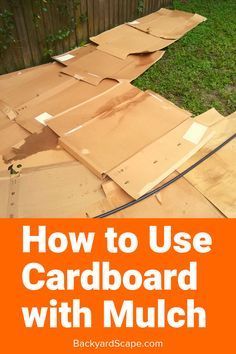 how to use cardboard with mulch