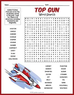 Free Printable Top Gun Word Search - Perfect for May 13th, Top Gun Day. Emoji Words, Saving Challenges, Free Puzzles