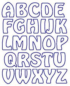 the upper and lower letters are outlined in blue