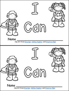 i can and i can worksheet for children to learn the letter i with pictures