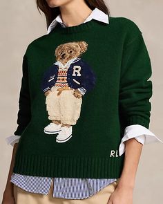 Knitwear Trends, Polo Ralph Lauren Women, Cashmere Jumper, Embroidered Details, Ralph Lauren Sweater, Ralph Lauren Womens, Crewneck Sweater