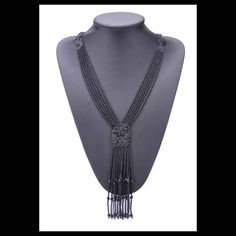 Condition: 100% Brand New Materials: Beads, Alloy Color: Black Size: One Size Bohemian Fine Jewelry, Layered Weave, Boho Beads, Long Tassel Necklace, Tassel Jewelry, Fashion Boho, Beaded Statement Necklace, Fashion Black, E Bay