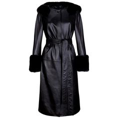 Verheyen London Hooded Leather Trench Coat in Black with Faux Fur - Size uk 10 Handmade in London, made with 100% Italian Lambs Leather and the highest quality of faux fur to match, this luxury item is an investment piece to wear for a lifetime. All of our faux fur is the most stunning, soft and beautiful quality making this leather trench coat a beautiful luxury item. Size uk 10 Ties with belt Fastens with a cover button Made on pre order - available in 2 weeks BRAND STORY In 2017 Antonia Foyle Leather Trench, Romantic Design, Trench Coat Black, Leather Trench Coat, Edwardian Era, Black Faux Fur, Brand Story, Gianni Versace, College Fashion