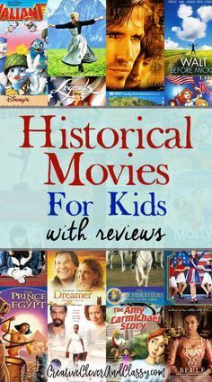 the cover of historical movies for kids with reviews, including children's books