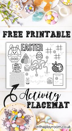 an easter activity for kids to print and color with the text, free printable easter activity