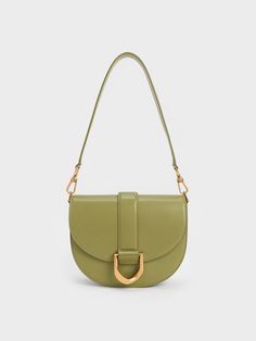 Pistio Gabine Saddle Bag Gabine Saddle Bag, Navy Jewelry, Sequinned Dress, White Shoulder Bags, Statement Bag, Pistachio Green, Keep It Classy, Iconic Bags, Charles Keith