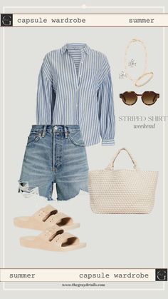 Transitional Outfits, Casual Summer Outfits For Women, Summer Outfits For Moms, Summer Capsule, Capsule Outfits, Short Jeans, Spring Wardrobe, Cute Summer Outfits