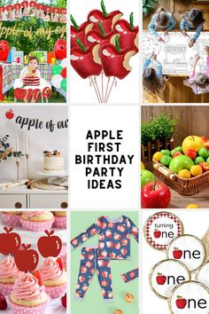 an apple themed first birthday party with lots of fun