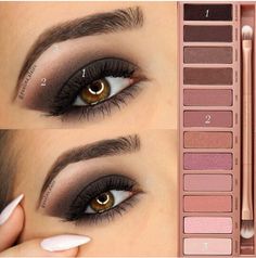 Esfumado marrom Urban Decay Makeup, Eyeshadow Tutorial, Makeup Goals, Vintage Rose, Love Makeup