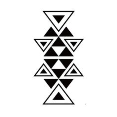 black and white triangles are arranged in the shape of an inverted triangle on a white background