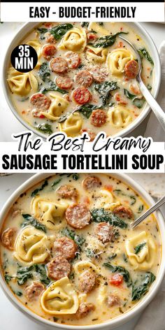 the best creamy sausage tortelli soup recipe