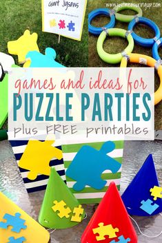 games and ideas for puzzle parties plus free printables