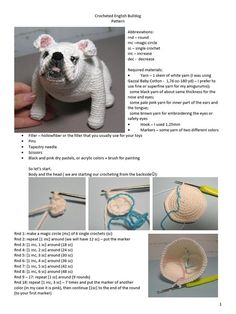 the instructions for making a crocheted dog ornament