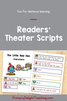 the reader's theater scripts for primary and middle school students to practice their reading skills