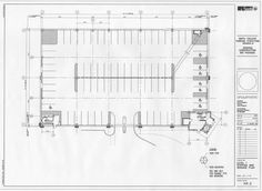 an architectural drawing shows the floor plan for a parking lot