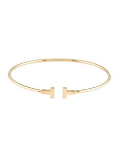 From the Tiffany T Collection18K Yellow GoldIncludes Jewelry Pouch Gold Tiffany Bracelet, Tiffany T Bracelet, Tiffany Bracelet Gold, Tiffany Bracelet, Tiffany And Co Jewelry, Tiffany T, Tiffany Bracelets, Tiffany And Co, Bar Bracelets