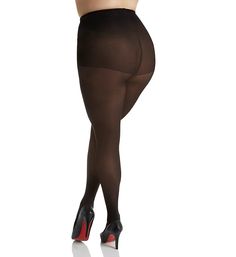 Get a comfortable fit, great opaque cover, and a firmer figure with these super soft tights! Wide, fine-ribbed waistband is self-lined for extra hold. Comfort Fit Curvy control top panty for moderate slimming and toning for your tummy, waistline and rear. Glide-On tech means no-tussle ease getting your tights on. Wicking technology helps you stay cool and dry. Run Resist Technology helps prevent runs (or "ladders" as the Brits call them). Seamless legs are opaque, and can be worn year-round. San High Stretch High Waist Solid Hosiery, High Stretch High Waist Hosiery, High Waist High Stretch Solid Hosiery, Solid Smoothing Tight Hosiery, Shaping Smoothing Solid Tights, Shaping Smoothing Solid Color Tights, Smoothing And Shaping Solid Tights, Black Stretch Smoothing Hosiery, Black Smoothing Stretch Hosiery