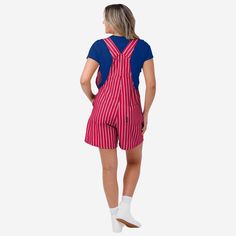 Show your team spirit in these stylish and comfortable Philadelphia Phillies Women's Pinstripe Bib Shortalls. With their all-over team-colored design and bold team logo display, these shortalls are the perfect way to show your support for the Philadelphia Phillies while displaying your pinstriped pride in your team and everything they accomplish during the game. The bib pocket is perfect for storing your phone, makeup, jewelry, skincare products, fragrances, or other essentials, and the adjustab Logo Display, One Piece Pajamas, Bib Overalls, Philadelphia Phillies, Major League Baseball, Lounge Pants, Team Spirit, Skincare Products, Storage Space