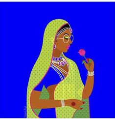 Indian Woman Illustration, Indian Pop Art, Mughal Princess, Portfolio Moodboard, Space Art Projects, Pop Art Face, Traditional Shoes, Painting Faces, Indian Illustration