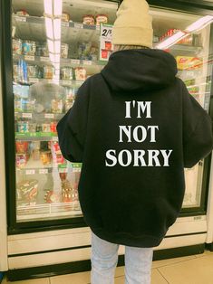 I'm Not Sorry Hoodie, Streetwear Hoodie, Feminist Statement Hoodie, Edgy Urban Fashion Sweatshirt, Empowering Hoodie, Slogan Hoodie ITEM DETAILS: Unisex Sweatshirts ♡ 8.0 oz. fabric weight ♡ 50/50 cotton/polyester ♡ Reduced pilling and softer air-jet spun yarn ♡ 1x1 athletic rib knit collar, cuffs, and waistband, with spandex ♡ Double-needle stitched collar, shoulders, armholes, cuffs, and waistband ♡ Quarter-turned To Eliminate Centre Crease ♡ Care: Machine wash cold; Tumble dry low Unisex Hood Aesthetic Sweatshirt, Sweatshirt Streetwear, Hoodie Aesthetic, Streetwear Hoodie, Trap Music, Not Sorry, Hoodie Size Chart, Aesthetic Look, Good Girl