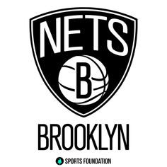 the brooklyn nets logo is shown in black and white