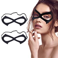 PRICES MAY VARY. 【2 PCS Black Cat Eye Mask】Come with two high-quality cat eye masks, perfect for adding a touch of mystery and allure to your Cat Costume Adult Women. Whether you're dressing up as Cat Woman or another feline-inspired character, these cat half face masks are the ideal accessory to complete your look. 【Skin-Friendly Material & Exquisite Workmanship】Crafted from premium, skin-friendly leather, these cat woman masks are designed for comfort and durability. The exquisite workmanship Cat Woman Mask Makeup, Black Themed Costume Accessories For Masquerade, Themed Black Costume Accessories For Masquerade, Black Novelty Cosplay Costume For Halloween, Black Masquerade Cosplay Costume With Mask, Black Eye Mask Costume Accessories For Cosplay, Black Themed Costume For Masquerade, Themed Black Costume For Masquerade, Black Cat Ears Costume Accessories For Rave