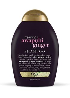 OGX Repairing + Awapuhi Ginger Shampoo 13 Oz Sulfate Free Organix Shampoo, Awapuhi Shampoo, Ogx Shampoo, Grow Hair Thicker, Biotin Hair Growth, Luxury Hair Care, Curl Conditioner, Roller Sets, Biotin Hair