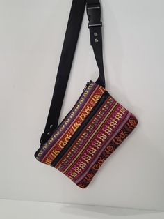 Handmade festival fanny pack made with love and ready to ship. Perfect size for carrying everything you need. This hip bag is made from Handmade weaving Peruvian print fabric, lined in canvas fabric for more durability,great for go around the town carrying everything you need. (keys and cellphone. This beautiful clutch has a YKK zipper closure, and the strap is polyester webbing. Inside: Lined in canvas fabric 1 Open slip pocket. Outside: Zippered Closure Ethnic Peruvian Fabric 1 zip pocket  All Multicolor Rectangular Belt Bag For Everyday Use, Multicolor Rectangular Belt Bag With Removable Pouch, Multicolor Rectangular Belt Bag, Multicolor Belt Bag With Adjustable Strap, Multicolor Shoulder Belt Bag With Adjustable Strap, Bohemian Belt Bag For Everyday Use, Bohemian Rectangular Belt Bag For Everyday Use, Handmade Pouch Belt Bag For Travel, Handmade Rectangular Belt Bag For Travel