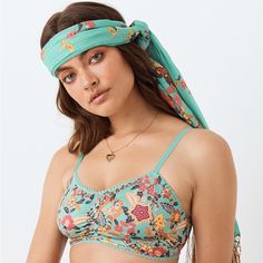 Spell Hendrix Bralette In Sky - Gorgeous Blue Red Yellow Floral With Lace Trim And Adjustable Straps. Generous Sizing On This Particular Style. Brand New In Packaging. Love Love This Print. New With Tags 76% Recycled Polyester 24% Elastane Size Large Summer Beach Bra With Floral Print, Green Summer Bra With Adjustable Straps, Summer Green Bra With Adjustable Straps, Spring Floral Print Multicolor Bra, Multicolor Beach Bra For Spring, Summer Multicolor Bra, Spring Bra With Delicate Straps, Boho Summer Style, Red Bralette