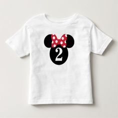 Minnie Mouse | Red & White Polka Dot Birthday Toddler T-shirt Polka Dot Birthday, H Monogram, Monogram T Shirts, Cute Guinea Pigs, Toddler Humor, T Shirt Flowers, Toddler Tops, Spring Gifts, Spring Diy