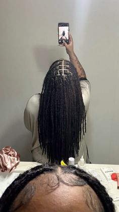 Medium Length Locs Hairstyles, Large Locs Hairstyles, Straight Loc Styles, Long Dreads Hairstyles, Dreadlock Hairstyles Long, Locs On 3b Hair, Loc Hairstyles For Prom, Loc Accessories Black Women, Messy Locs Black Women