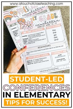 Having student led conferences in elementary doesn't have to be a stressful process! Check out this post for some helpful tips that will help you host student led conferences, boost student motivation and save time in the process! Classroom Management Elementary, Teacher Freebies, Teacher Templates, Classroom Management Strategies, Teacher Planning