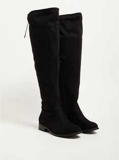 OTK - Stretch Faux Suede Black, BLACK Goblin King, Unique Fits, Knee Boot, Favorite Boots, Black Suede Boots, Wide Calf Boots, How To Stretch Boots, Wide Calf, Wide Boots