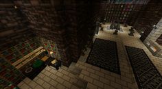 the interior of a minecraft house with lots of flooring and walls in it